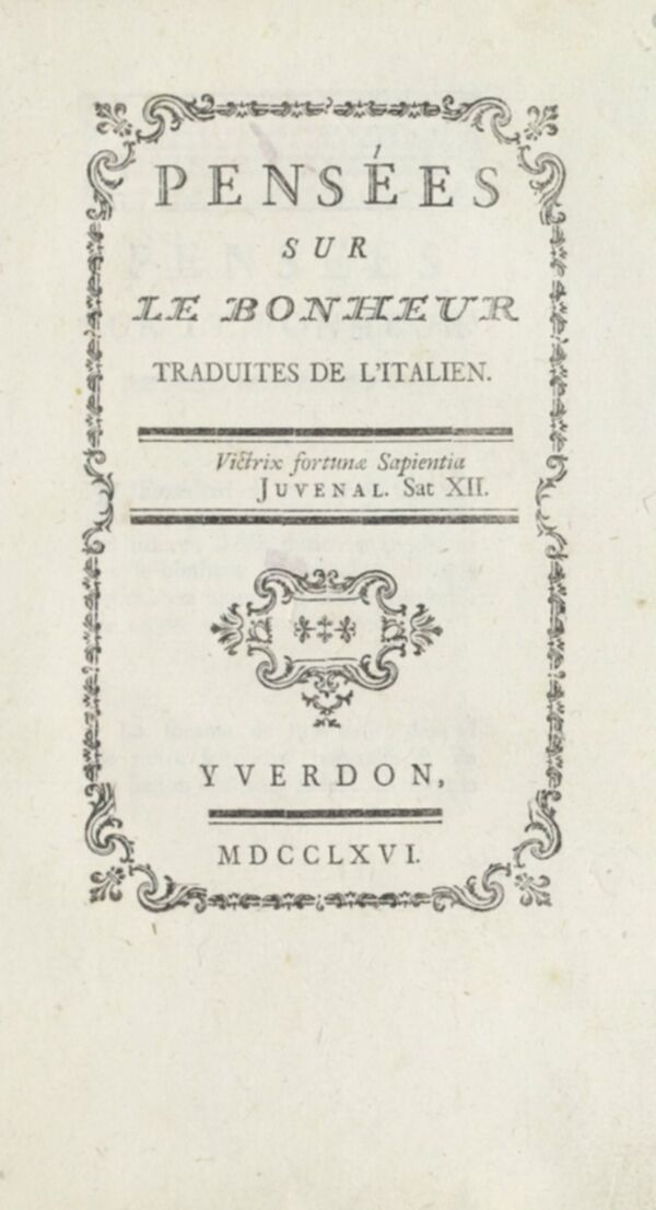 Pensées sur le bonheur