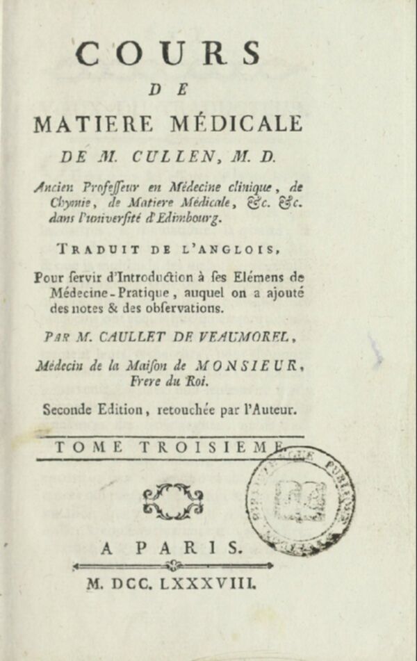 Cours de matière médicale. Tome 3