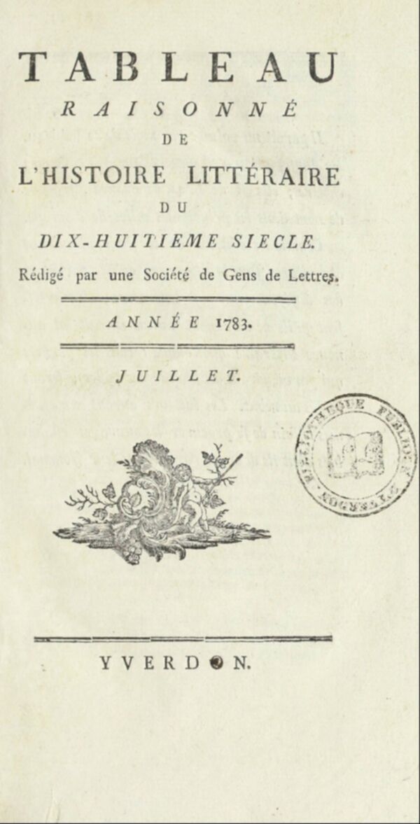 Tableau raisonné de l'histoire littéraire du dix-huitième siècle