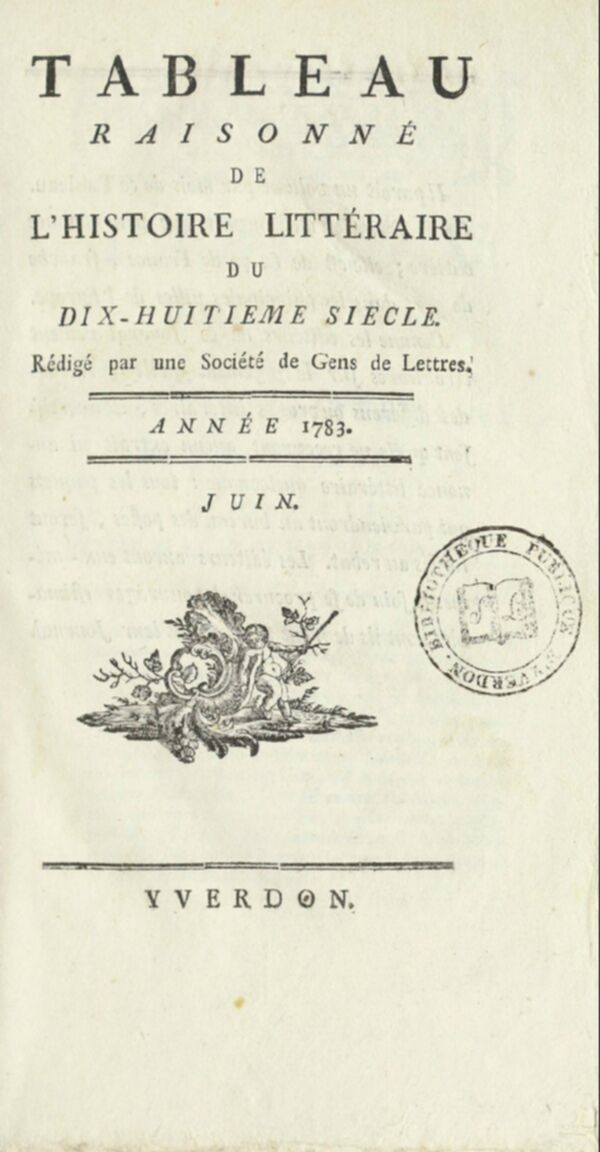 Tableau raisonné de l'histoire littéraire du dix-huitième siècle