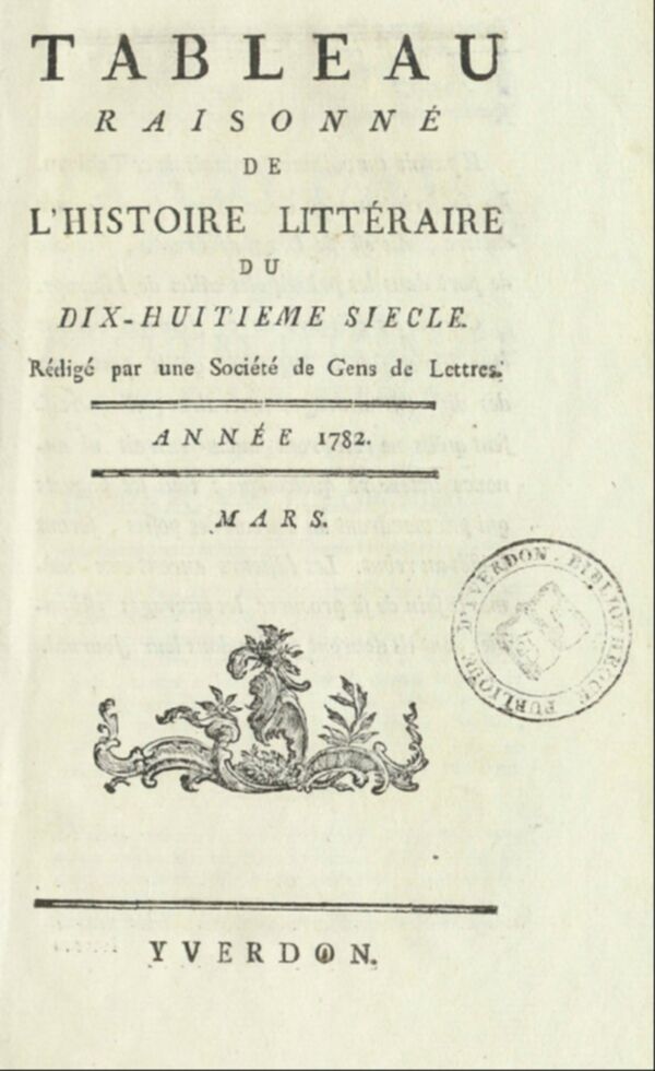 Tableau raisonné de l'histoire littéraire du dix-huitième siècle
