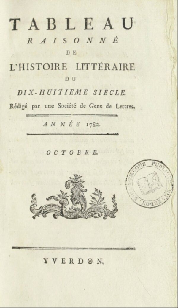 Tableau raisonné de l'histoire littéraire du dix-huitième siècle