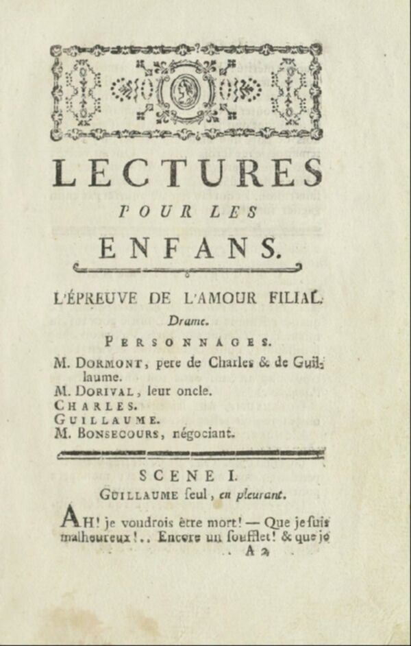 Lectures pour les enfans : en vers et en prose, à portée de leur intelligence naissante, et propres à former leur coeur à la vertu par les véritables motifs. Volume 3