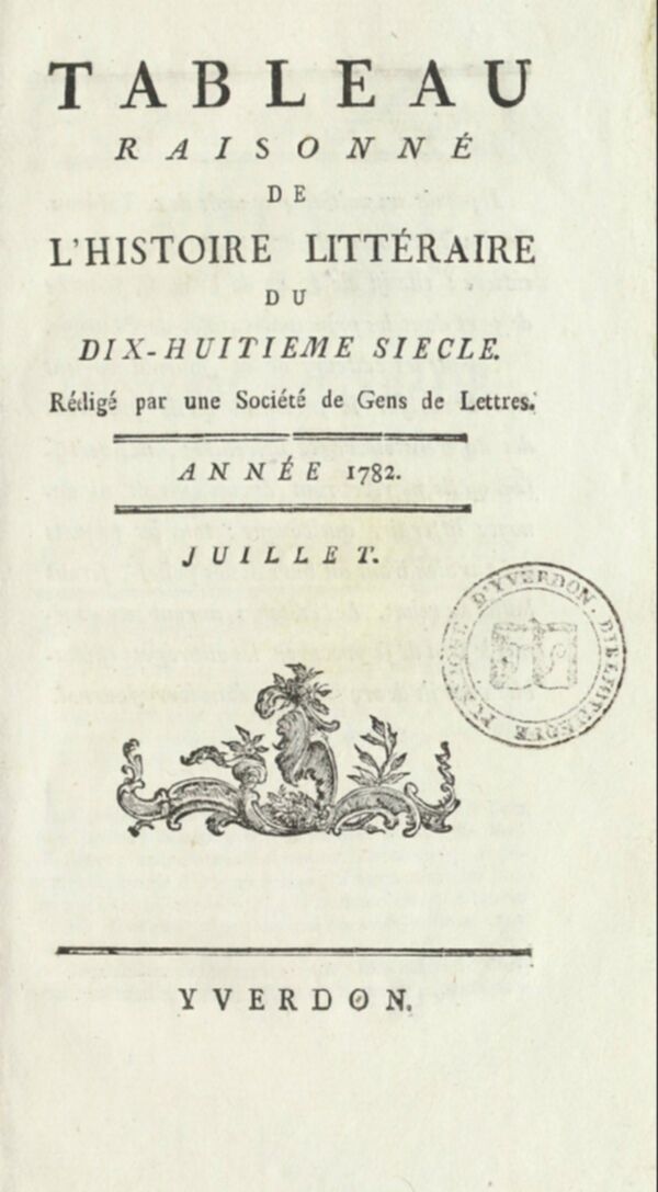 Tableau raisonné de l'histoire littéraire du dix-huitième siècle