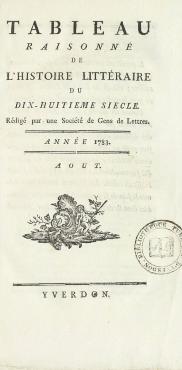 Tableau raisonné de l'histoire littéraire du dix-huitième siècle