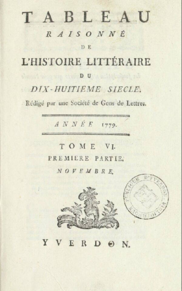 Tableau raisonné de l'histoire littéraire du dix-huitième siècle