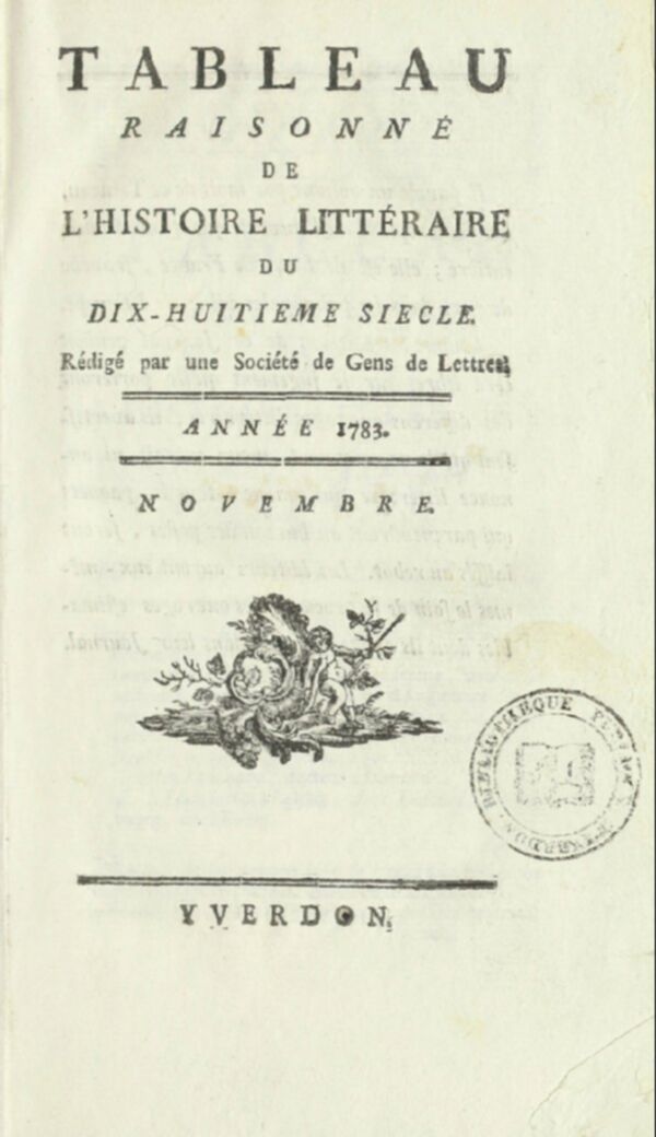 Tableau raisonné de l'histoire littéraire du dix-huitième siècle