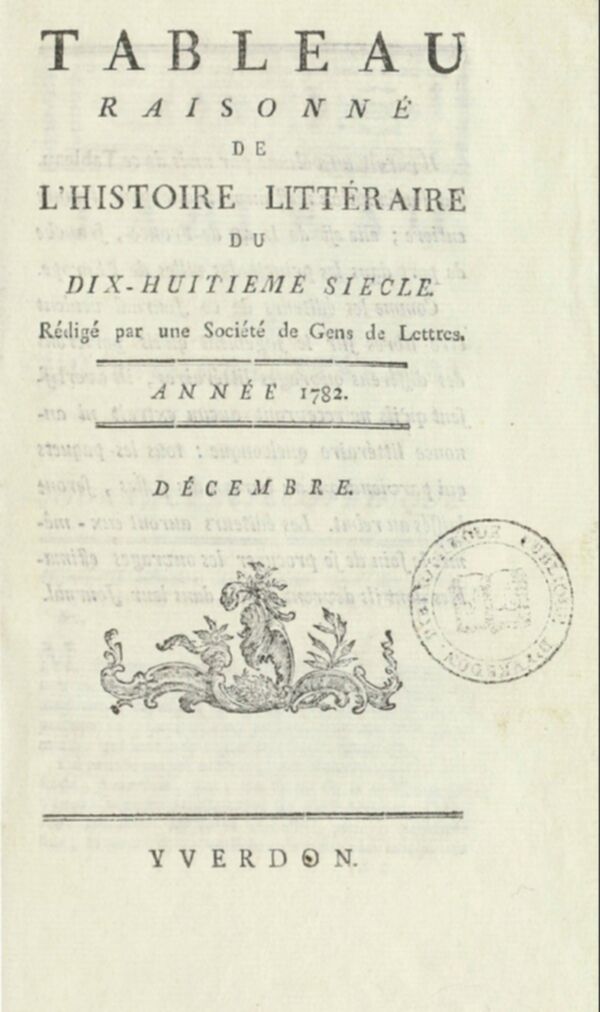 Tableau raisonné de l'histoire littéraire du dix-huitième siècle