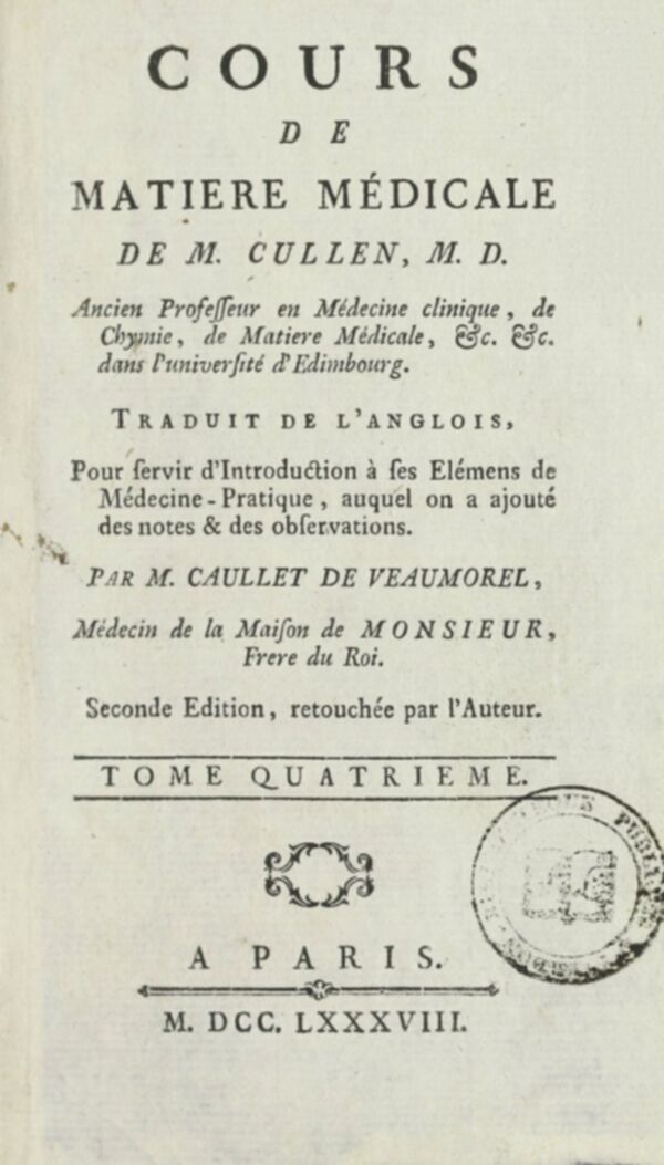 Cours de matière médicale. Tome 4