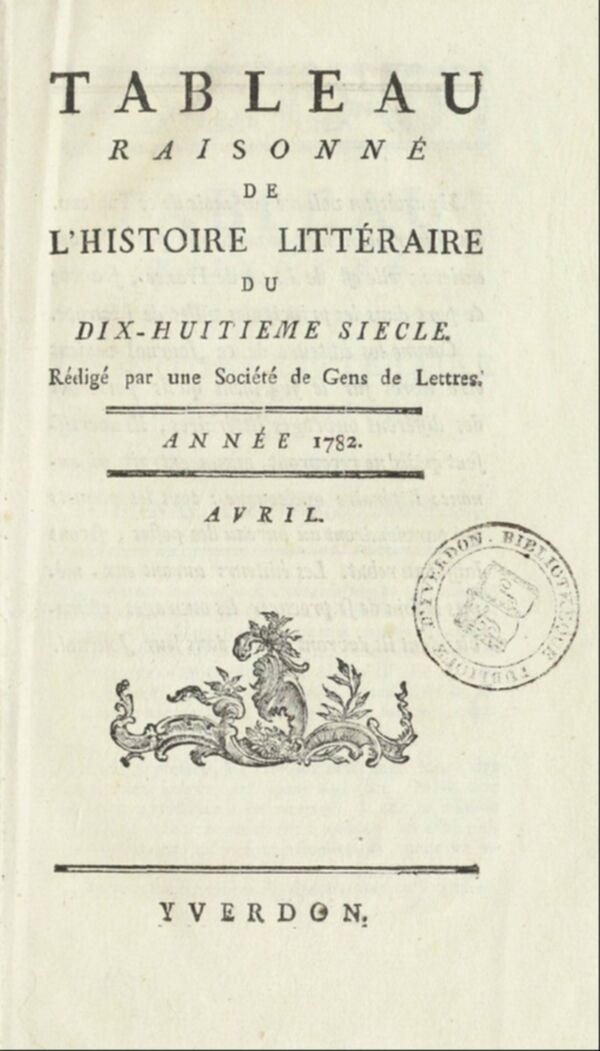 Tableau raisonné de l'histoire littéraire du dix-huitième siècle