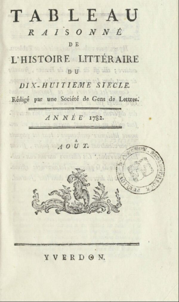 Tableau raisonné de l'histoire littéraire du dix-huitième siècle