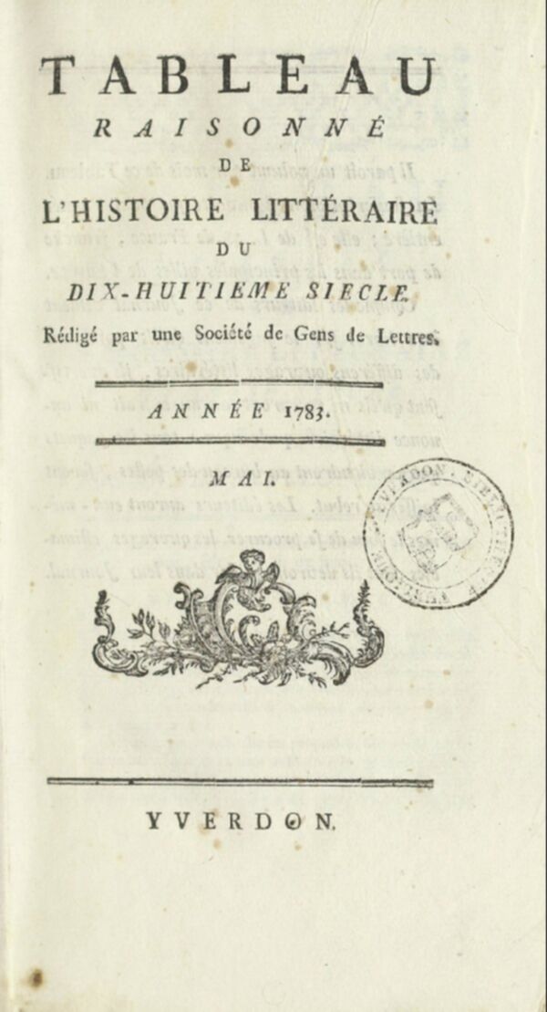 Tableau raisonné de l'histoire littéraire du dix-huitième siècle