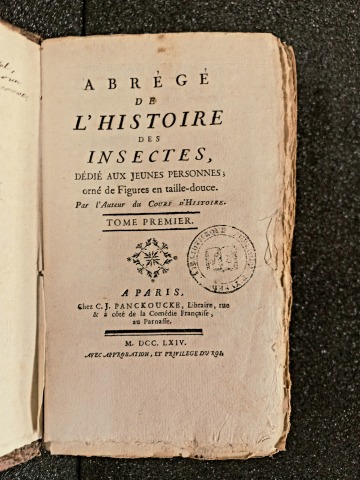 Abrégé de l'histoire des insectes
